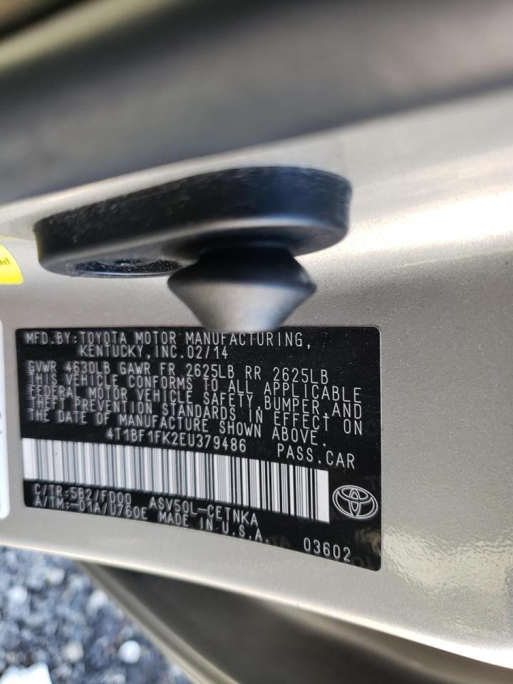 Photo 10 from auction – 2014 TOYOTA CAMRY L with VIN 4T1BF1FK2EU379486