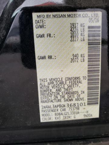 Photo 10 from auction – 2016 NISSAN ALTIMA 2.5 with VIN 1N4AL3AP8GN368101