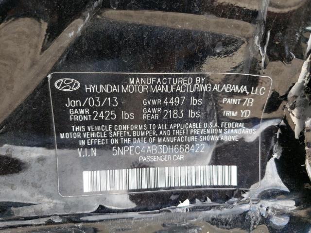 Photo 10 from auction – 2013 HYUNDAI SONATA SE with VIN 5NPEC4AB3DH668422