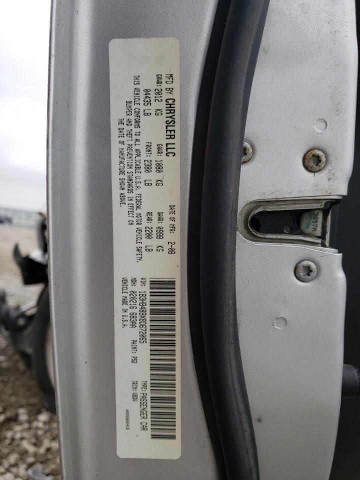 Photo 10 from auction – 2008 DODGE CALIBER SX with VIN 1B3HB48BX8D672065