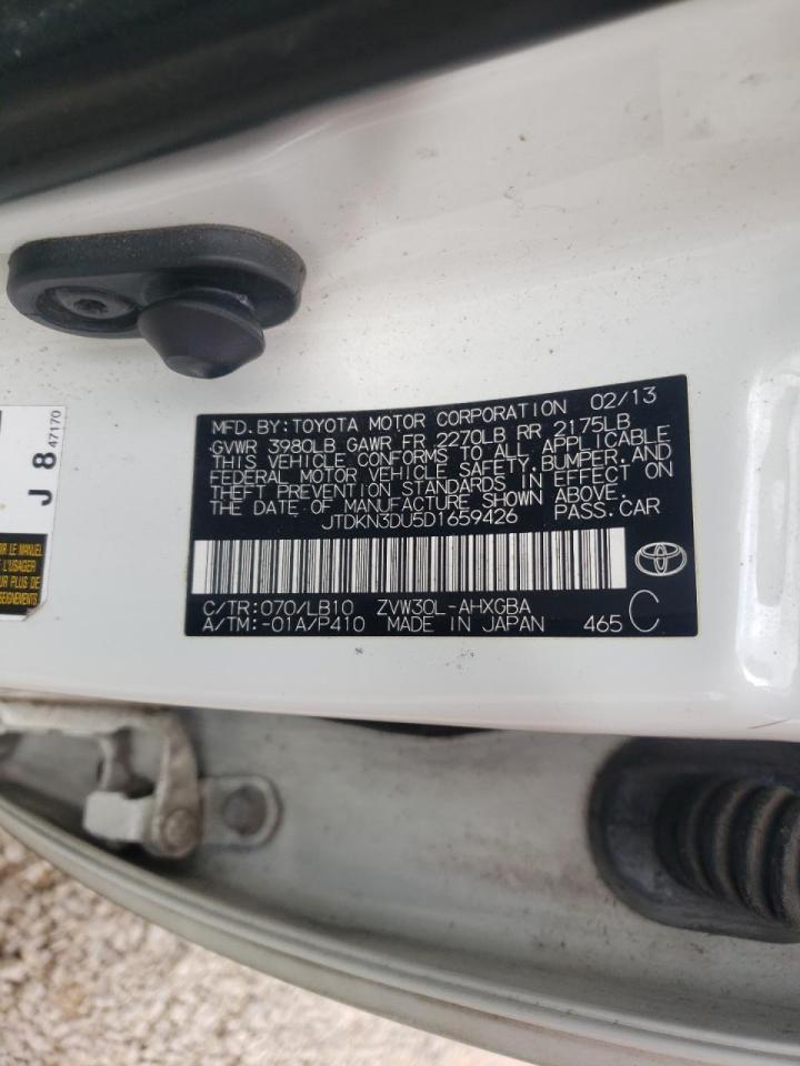 Photo 10 from auction – 2013 TOYOTA PRIUS with VIN JTDKN3DU5D1659426