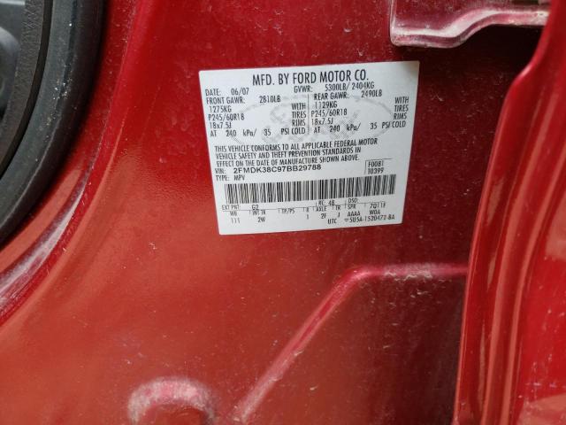 FORD EDGE SEL 2007 with VIN 2FMDK38C97BB29788 - Photo from auction