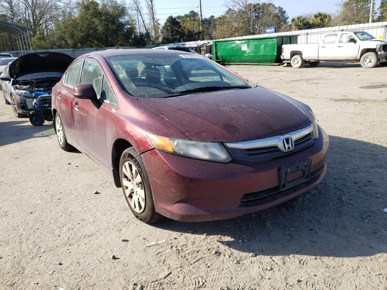 HONDA CIVIC LX 2012 with VIN 2HGFB2F5XCH575162 - Photo from auction