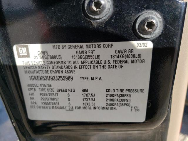 Foto 10 de la subasta – 2002 GMC DENALI con VIN 1GKEK63U92J255989