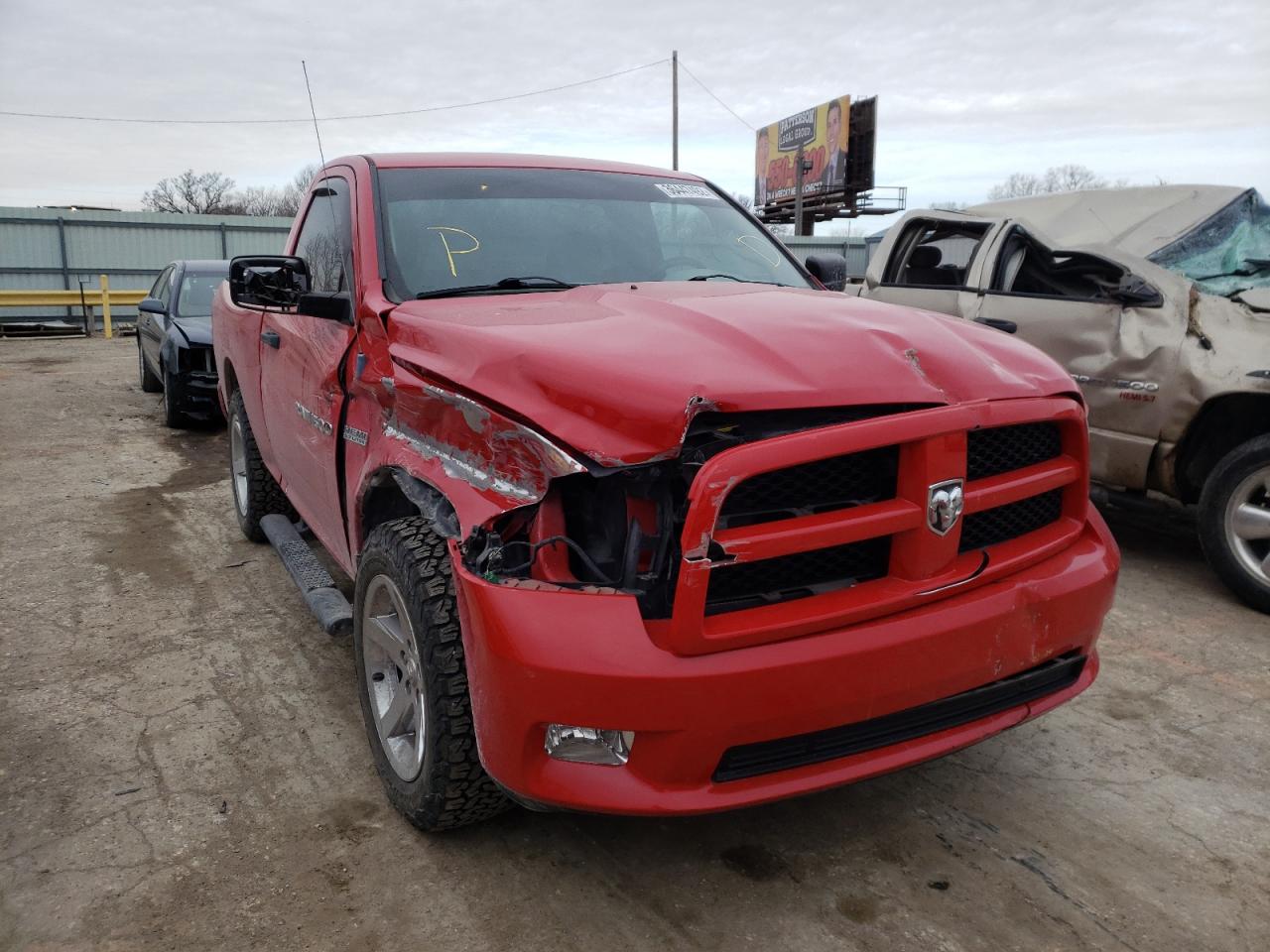Photo 9 from auction – 2012 DODGE RAM 1500 S with VIN 3C6JD6AT8CG148277