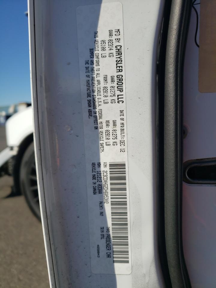 Photo 10 from auction – 2013 DODGE CHARGER SX with VIN 2C3CDXHG2DH605302
