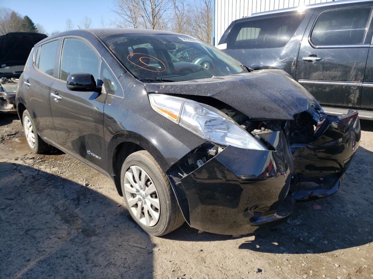 NISSAN LEAF SV 2016 with VIN 1N4BZ0CP3GC313825 - Photo from auction