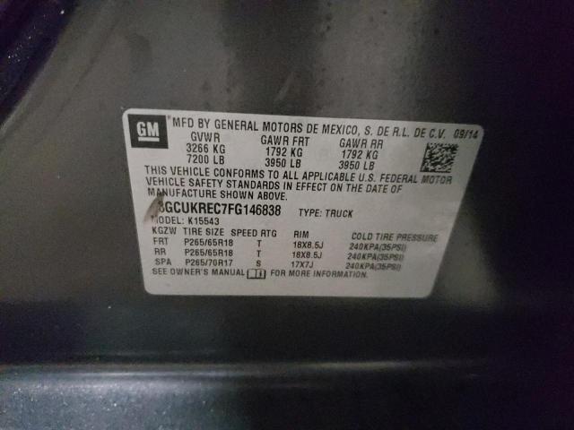 Photo 10 from auction – 2015 CHEVROLET 1500 with VIN 3GCUKREC7FG146838