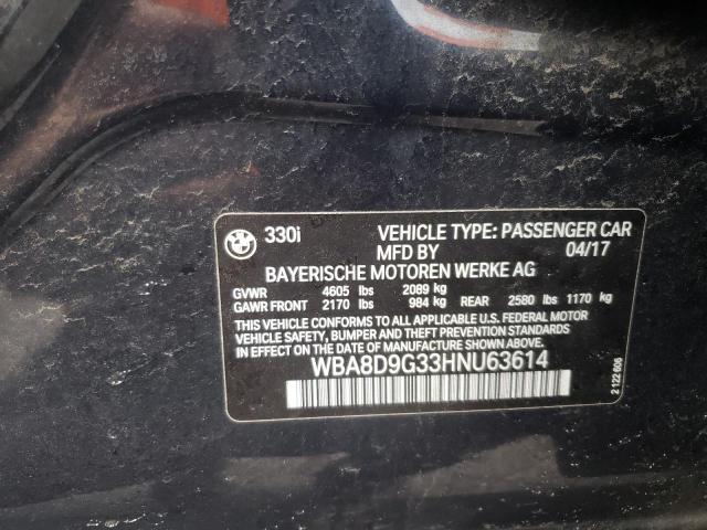 Photo 10 from auction – 2017 BMW 330 XI with VIN WBA8D9G33HNU63614