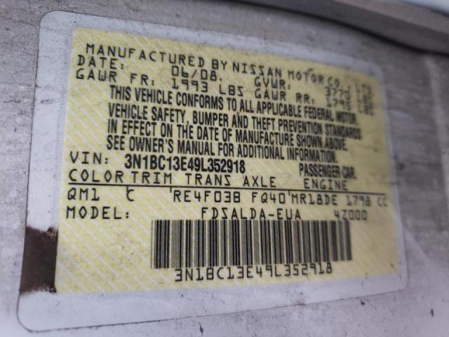 Photo 10 from auction – 2009 NISSAN VERSA S with VIN 3N1BC13E49L352918