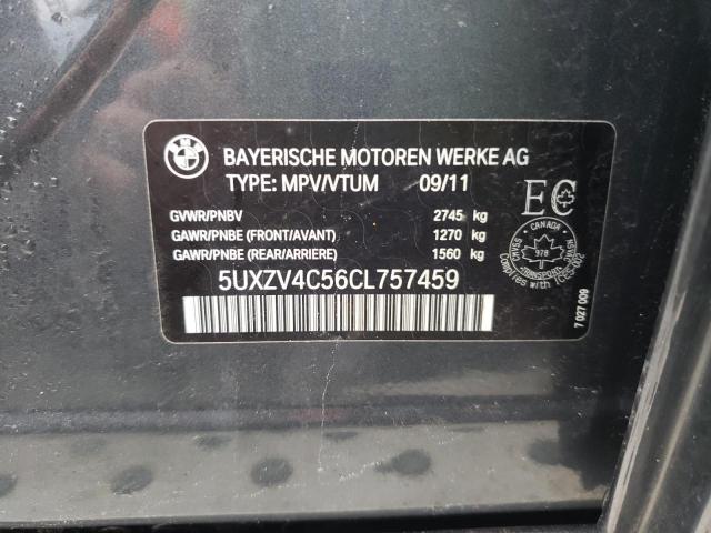 Photo 10 from auction – 2012 BMW X5 XDRIVE3 with VIN 5UXZV4C56CL757459