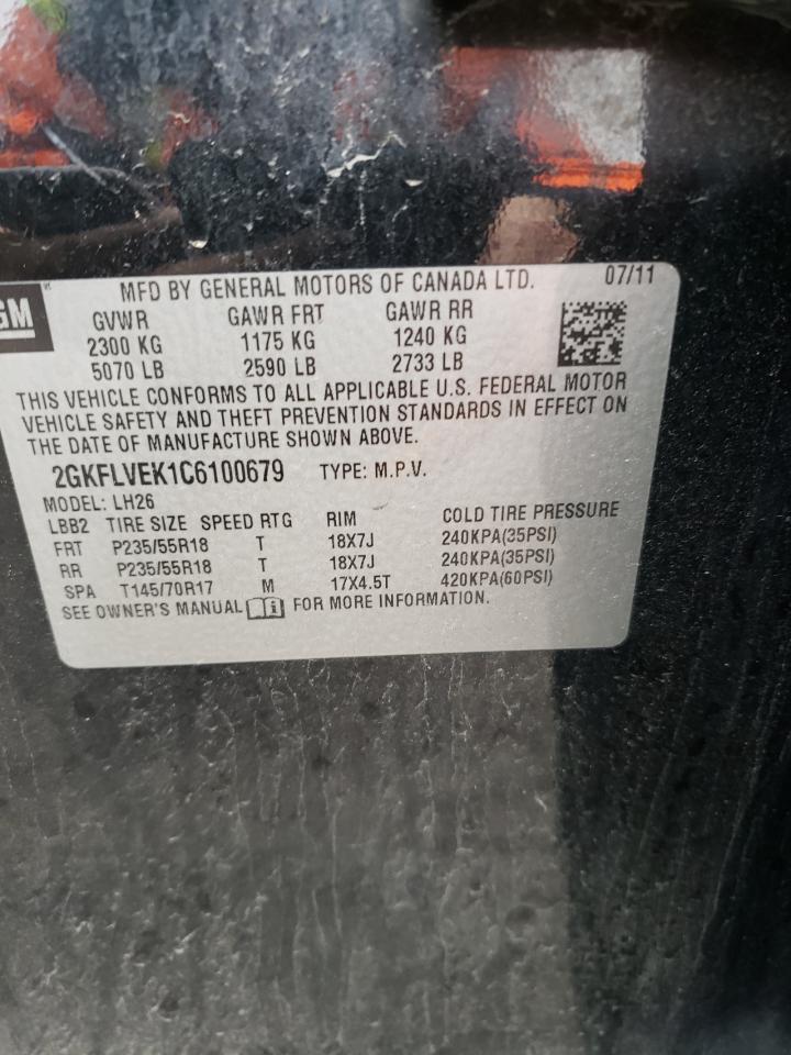 Фото 10 с аукциона – 2012 GMC TERRAIN SL с VIN 2GKFLVEK1C6100679