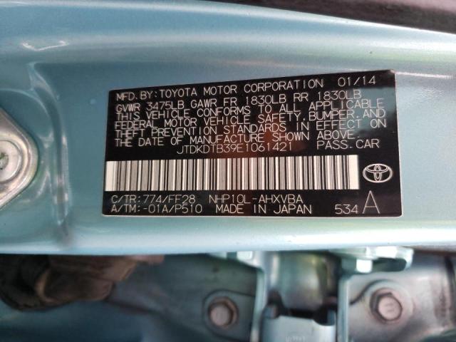 Photo 10 from auction – 2014 TOYOTA PRIUS with VIN JTDKDTB39E1061421