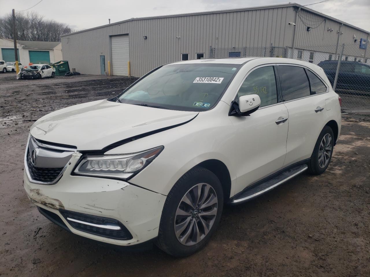 Photo 2 from auction – 2014 ACURA MDX TECHNO with VIN 5FRYD4H4XEB013206
