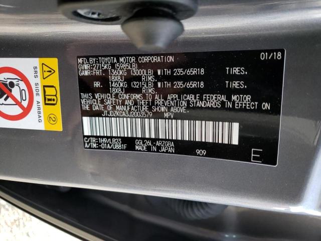Photo 10 from auction – 2018 LEXUS RX 350 L with VIN JTJDZKCA3J2003579