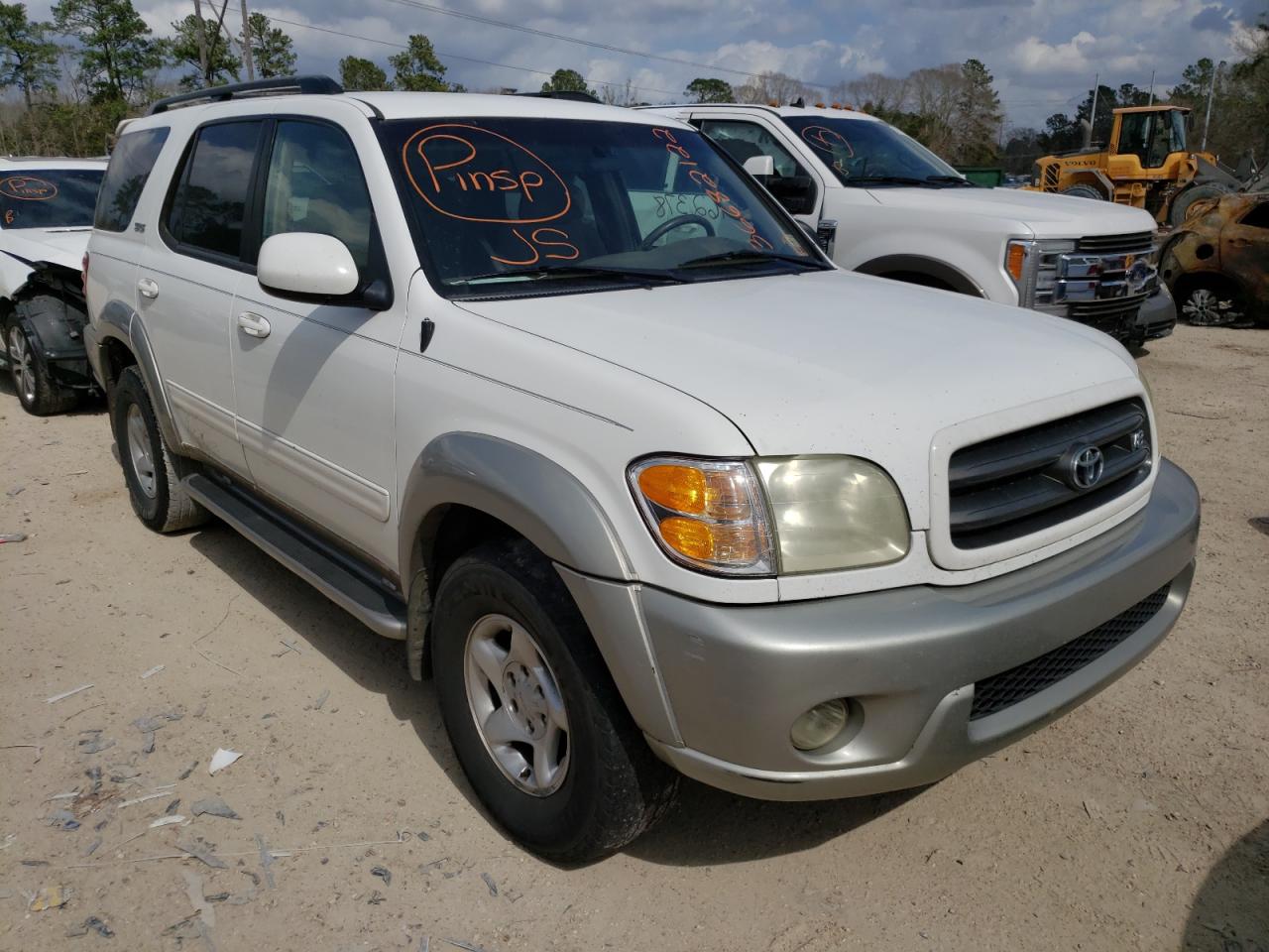 TOYOTA SEQUOIA SR 2003 with VIN 5TDZT34AX3S169270 - Photo from auction