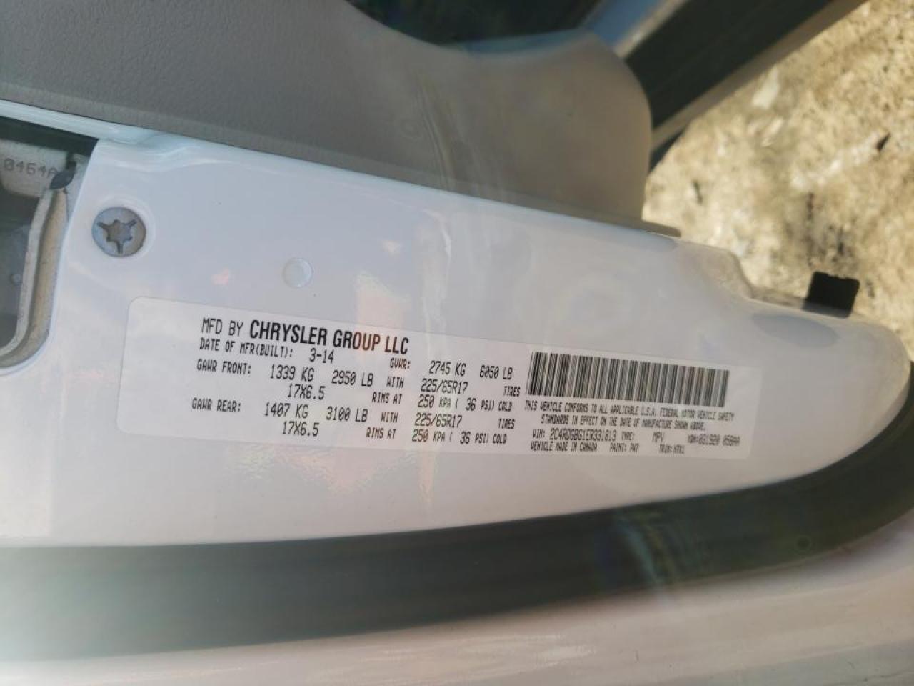 Photo 10 from auction – 2014 DODGE GRAND CARA with VIN 2C4RDGBG1ER331813