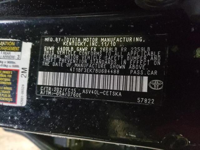 صورة رقم 10 من المزاد - 2011 TOYOTA CAMRY BASE مع VIN 4T1BF3EK7BU684488