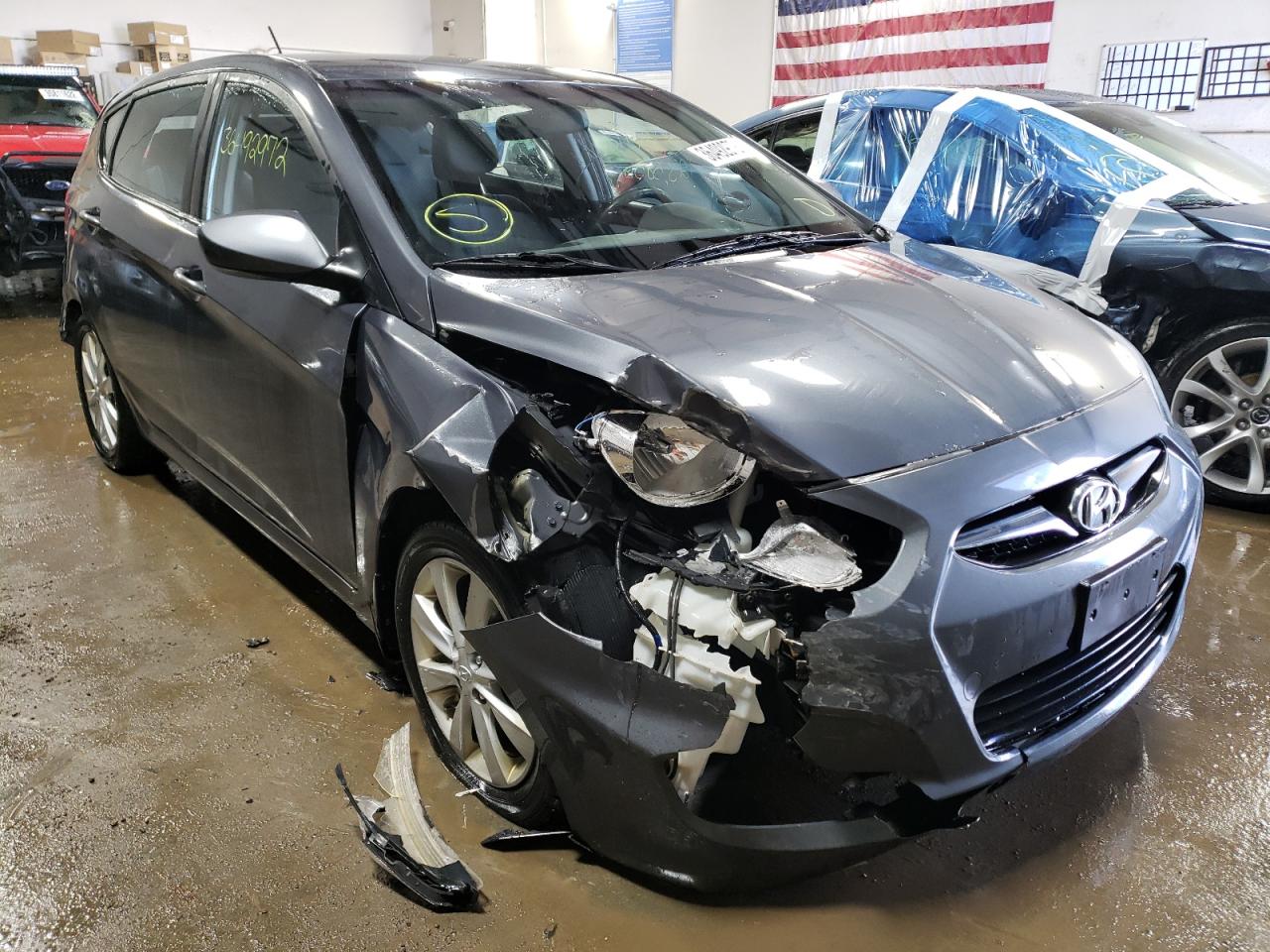 HYUNDAI ACCENT 2012 with VIN KMHCU5AE6CU017337 - Photo from auction