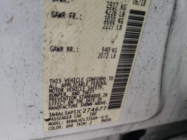 Photo 10 from auction – 2018 NISSAN ALTIMA 2.5 with VIN 1N4AL3AP3JC274677