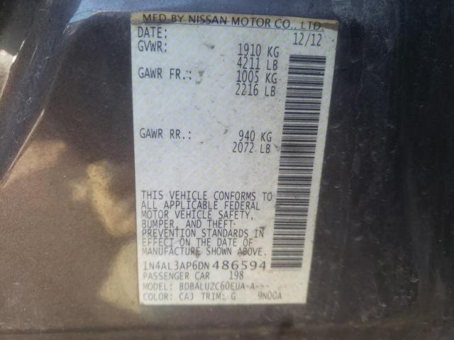 Photo 10 from auction – 2013 NISSAN ALTIMA 2.5 with VIN 1N4AL3AP6DN486594