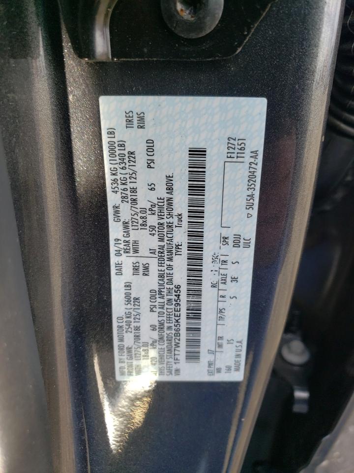 Photo 10 from auction – 2019 FORD F250 SUPER with VIN 1FT7W2B65KEE95456