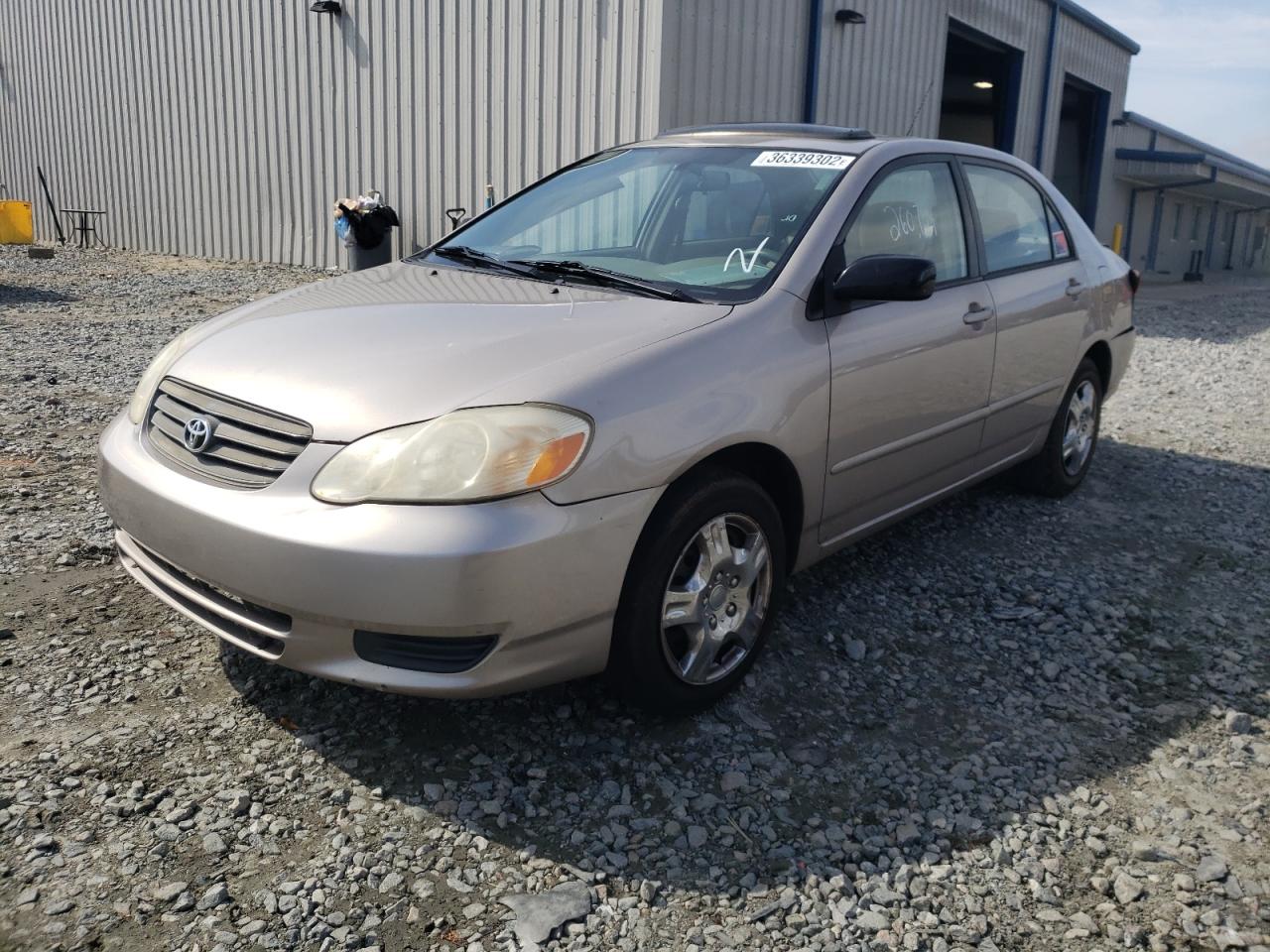 Photo 2 from auction – 2003 TOYOTA COROLLA CE with VIN 2T1BR38E13C153609