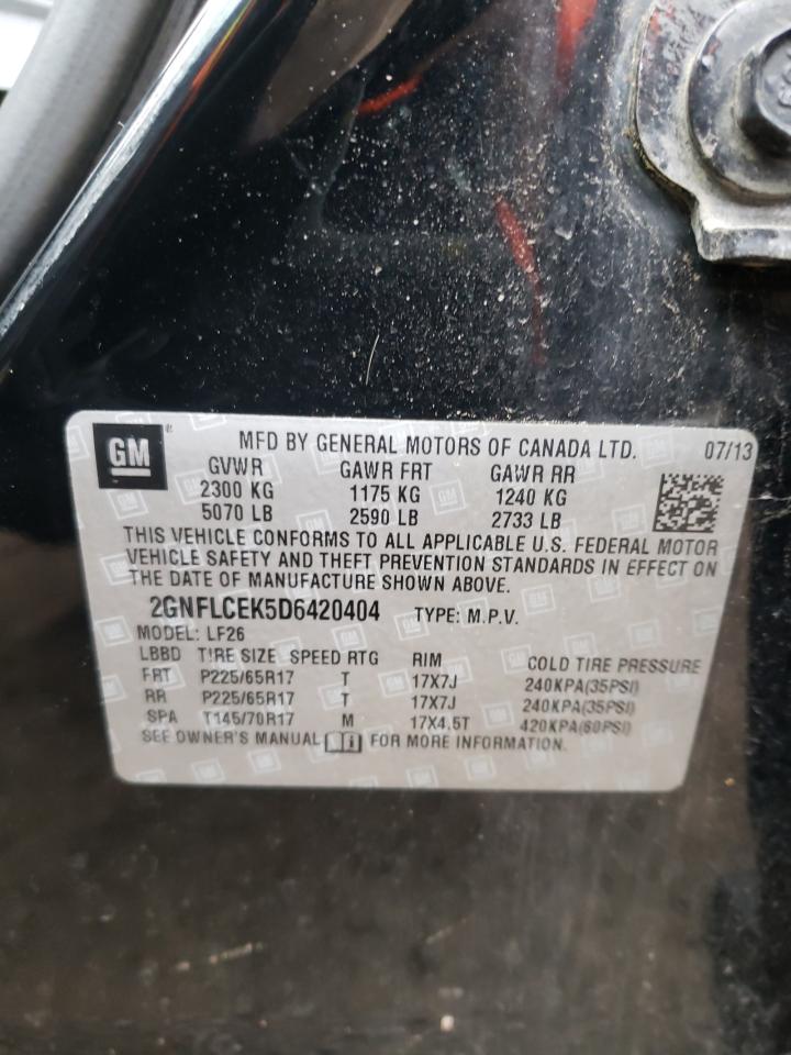 Photo 10 from auction – 2013 CHEVROLET EQUINOX LS with VIN 2GNFLCEK5D6420404