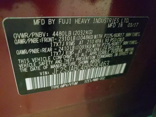 Photo 10 from auction – 2017 SUBARU FORESTER 2 with VIN JF2SJABC4HH590463