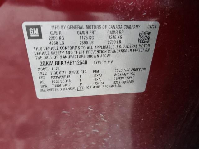 Photo 10 from auction – 2017 GMC TERRAIN DE with VIN 2GKALREK7H6112540
