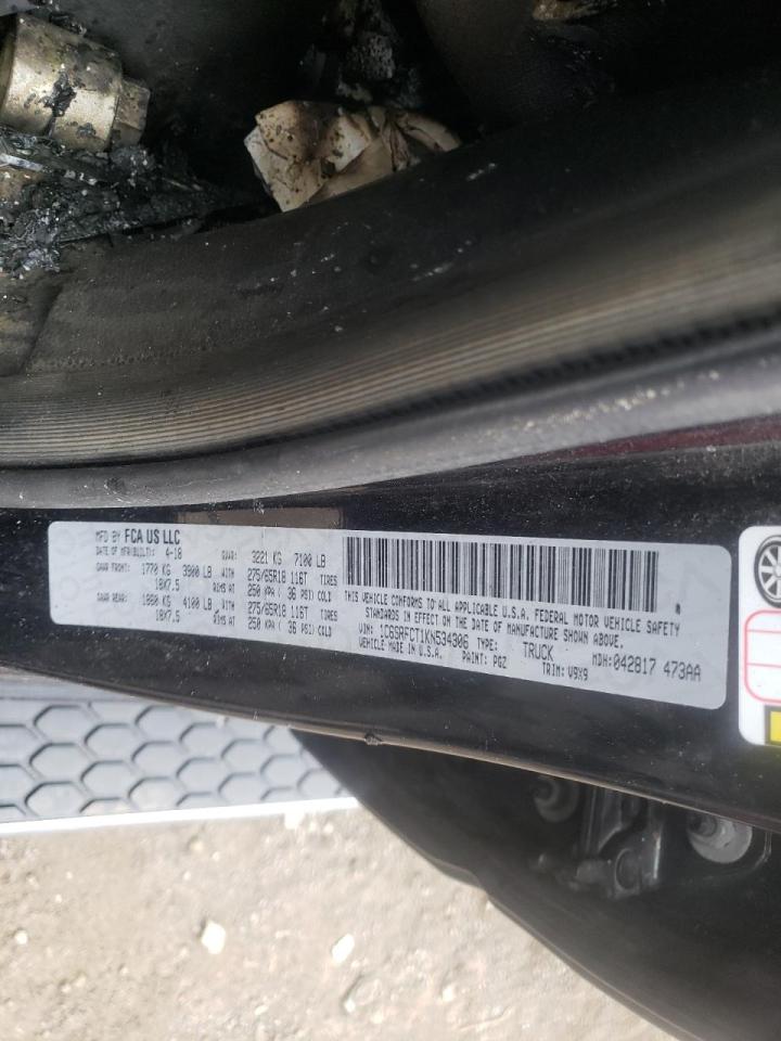 Photo 10 from auction – 2019 RAM 1500 TRADE with VIN 1C6SRFCT1KN534306