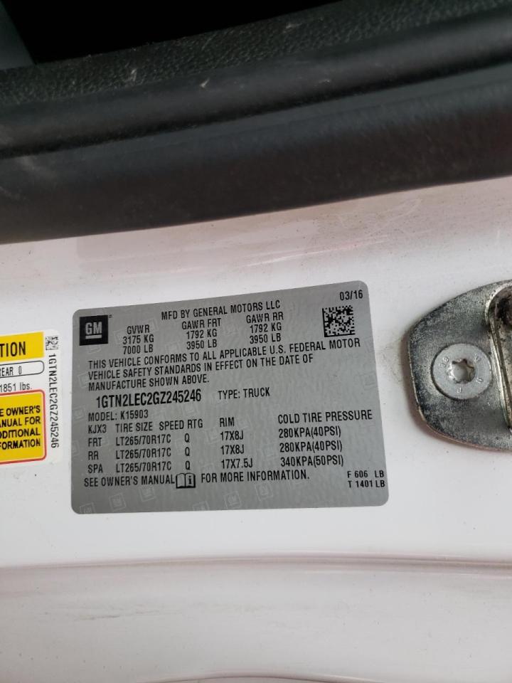 Photo 10 from auction – 2016 GMC SIERRA K15 with VIN 1GTN2LEC2GZ245246