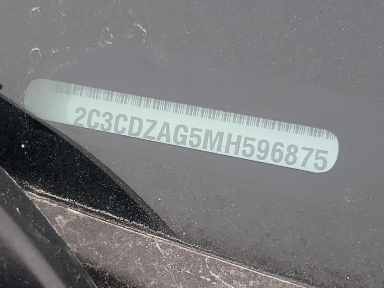 Photo 10 from auction – 2021 DODGE CHALLENGER with VIN 2C3CDZAG5MH596875