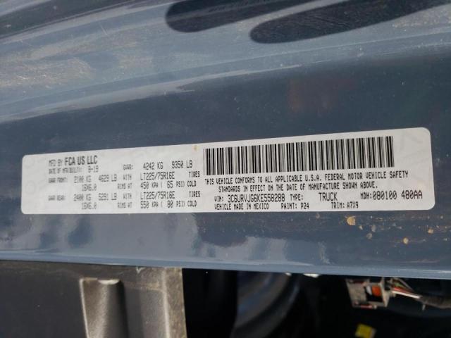 Photo 10 from auction – 2019 RAM PROMASTER with VIN 3C6URVJG6KE558288