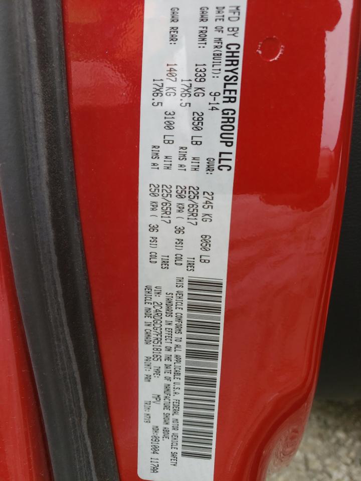 Photo 10 from auction – 2015 DODGE GRAND CARA with VIN 2C4RDGCG7FR518165