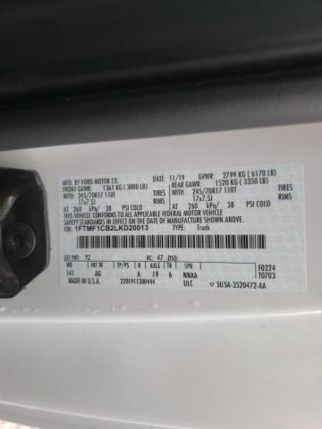 Photo 10 from auction – 2020 FORD F150 with VIN 1FTMF1CB2LKD20013