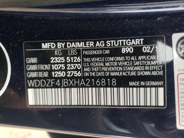 Photo 10 from auction – 2017 MERCEDES-BENZ E 300 with VIN WDDZF4JBXHA216818