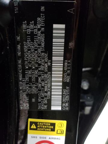 Photo 10 from auction – 2011 TOYOTA HIGHLANDER with VIN 5TDBK3EH8BS052978