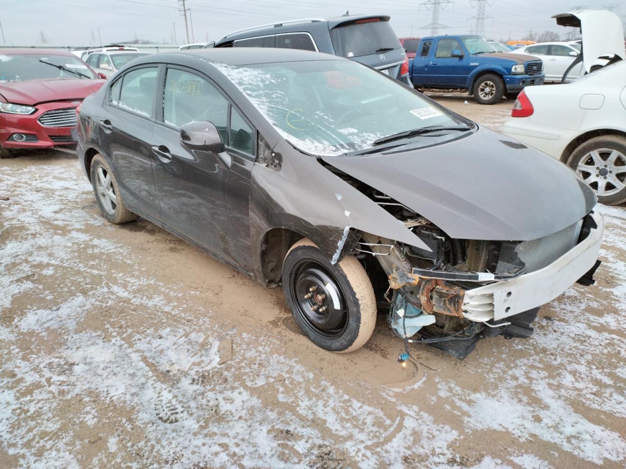 HONDA CIVIC LX 2013 with VIN 2HGFB2F54DH564014 - Photo from auction