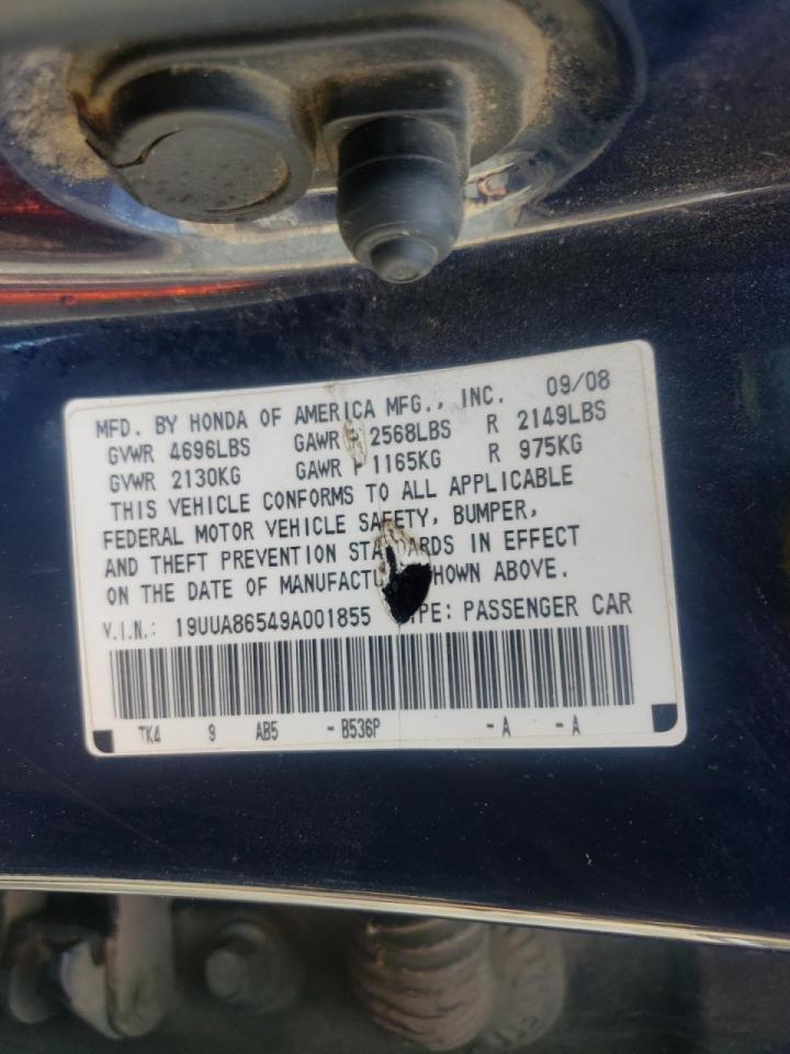 Photo 10 from auction – 2009 ACURA TL with VIN 19UUA86549A001855