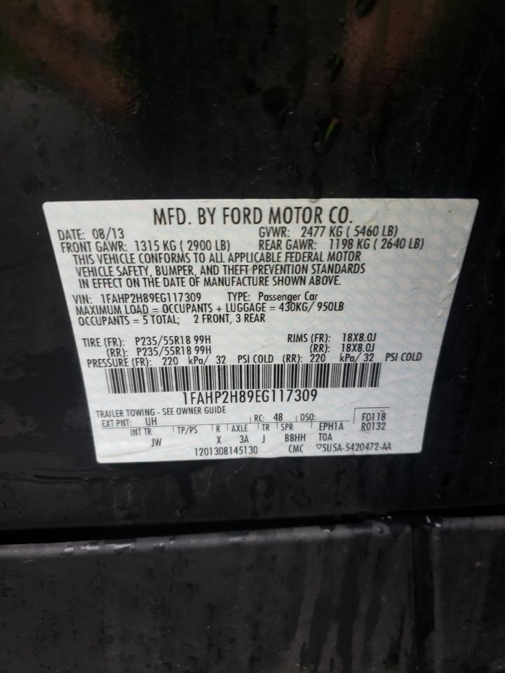 Photo 10 from auction – 2014 FORD TAURUS SEL with VIN 1FAHP2H89EG117309