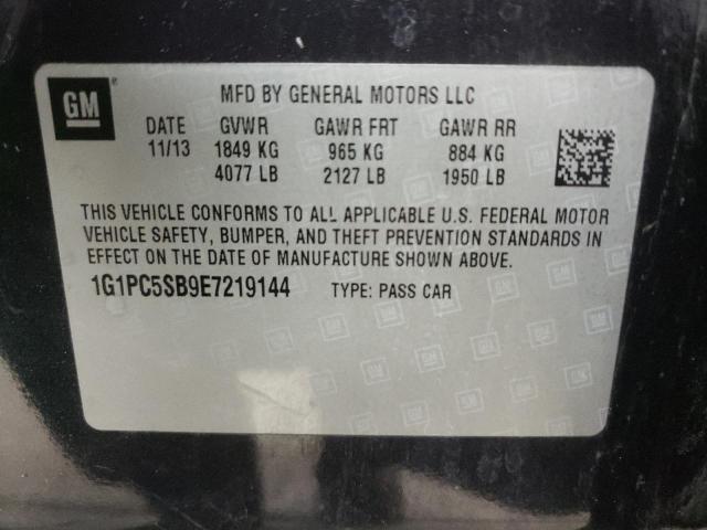 Photo 10 from auction – 2014 CHEVROLET CRUZE LT with VIN 1G1PC5SB9E7219144