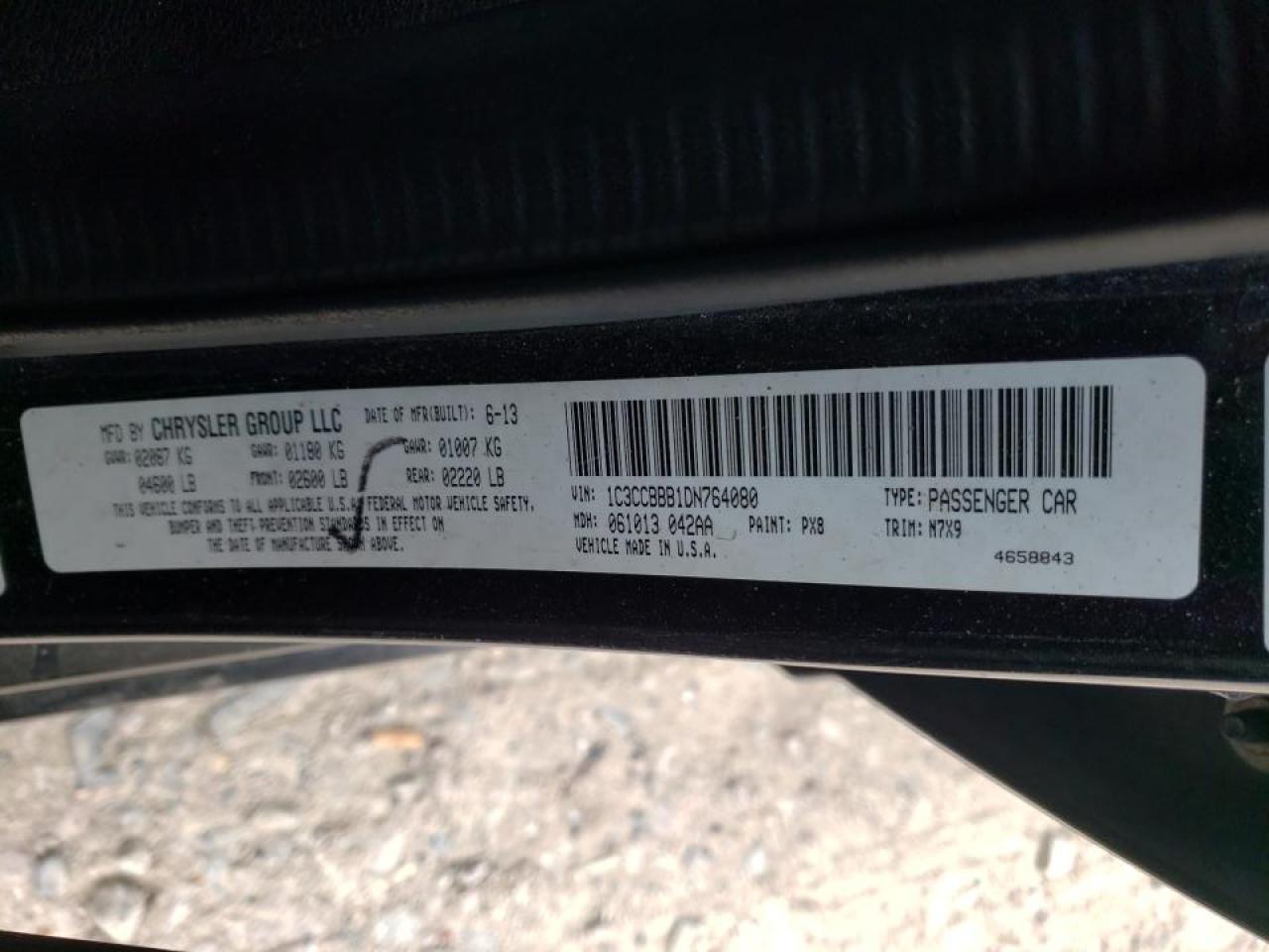 صورة رقم 10 من المزاد - 2013 CHRYSLER 200 TOURIN مع VIN 1C3CCBBB1DN764080