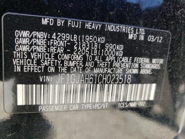 Photo 10 from auction – 2012 SUBARU IMPREZA LI with VIN JF1GJAH61CH023518