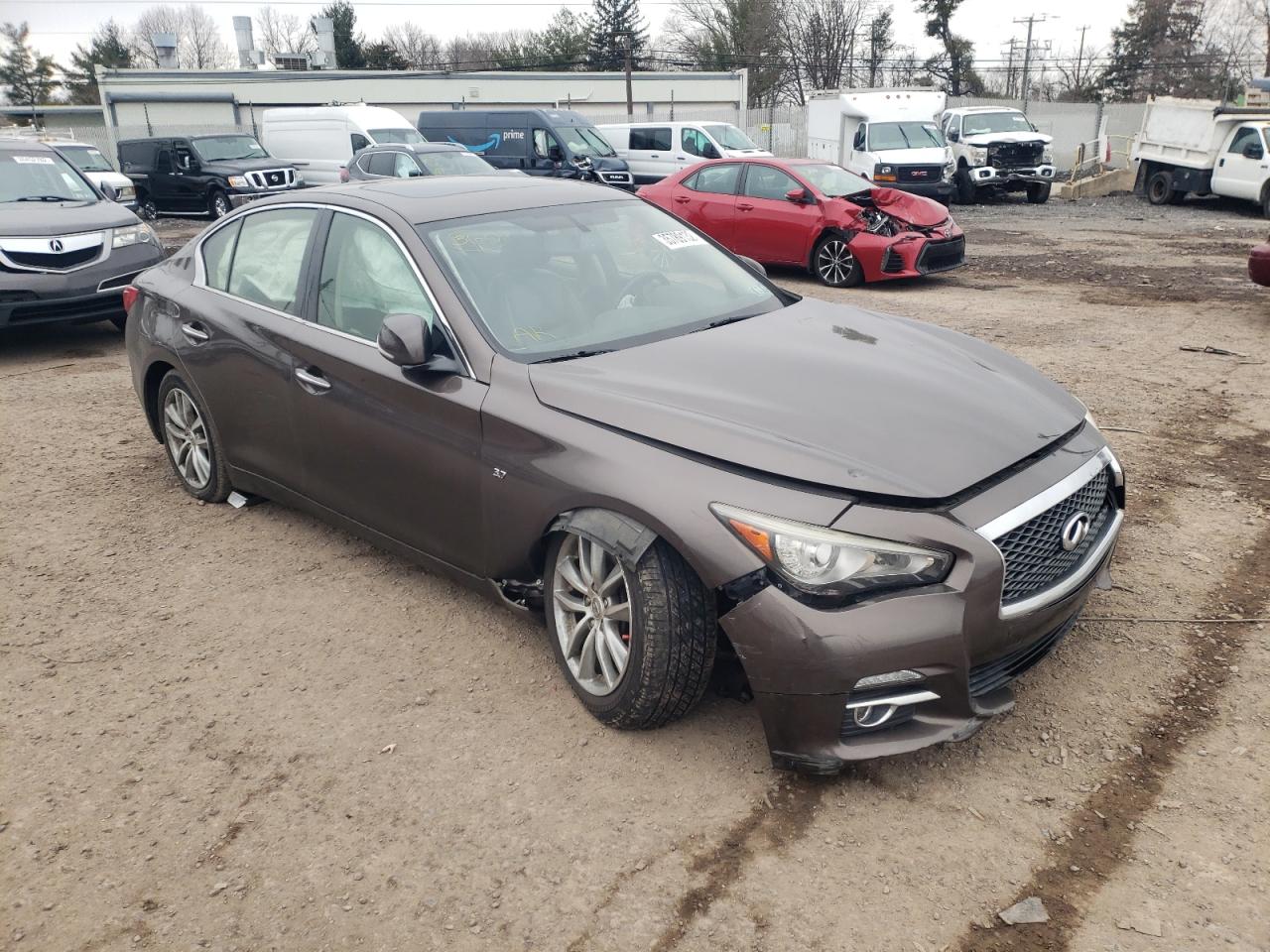 INFINITI Q50 BASE 2014 with VIN JN1BV7AR1EM681921 - Photo from auction
