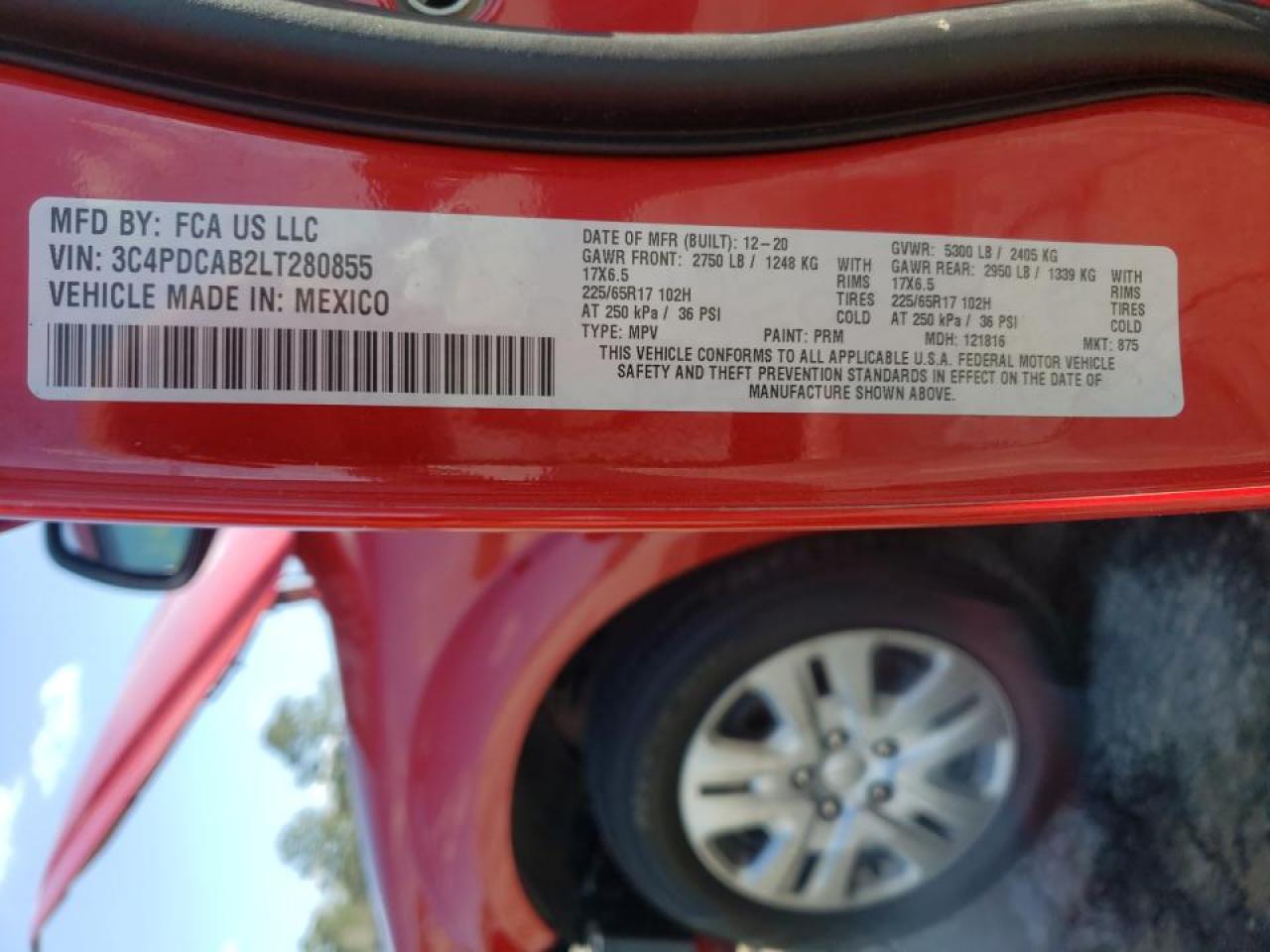Photo 10 from auction – 2020 DODGE JOURNEY SE with VIN 3C4PDCAB2LT280855