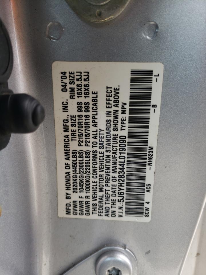 Photo 10 from auction – 2004 HONDA ELEMENT LX with VIN 5J6YH28344L019090