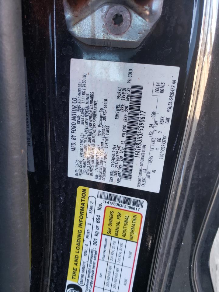 Photo 10 from auction – 2015 FORD MUSTANG with VIN 1FATP8UH3F5390617