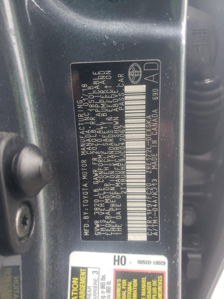 Photo 11 from auction – 2018 TOYOTA COROLLA L with VIN 2T1BURHE9JC042062