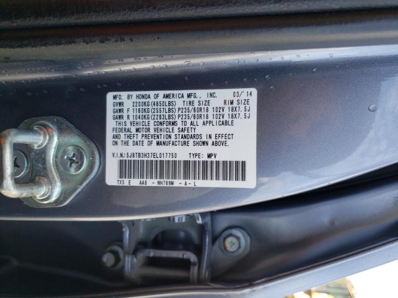 Photo 10 from auction – 2014 ACURA RDX with VIN 5J8TB3H37EL017750